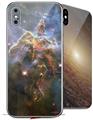 2 Decal style Skin Wraps set for Apple iPhone X and XS Hubble Images - Mystic Mountain Nebulae