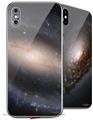 2 Decal style Skin Wraps set for Apple iPhone X and XS Hubble Images - Barred Spiral Galaxy NGC 1300