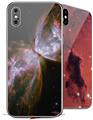 2 Decal style Skin Wraps set for Apple iPhone X and XS Hubble Images - Butterfly Nebula