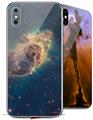 2 Decal style Skin Wraps set for Apple iPhone X and XS Hubble Images - Carina Nebula Pillar