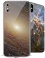 2 Decal style Skin Wraps set for Apple iPhone X and XS Hubble Images - Spiral Galaxy Ngc 2841