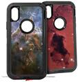 2x Decal style Skin Wrap Set compatible with Otterbox Defender iPhone X and Xs Case - Hubble Images - Mystic Mountain Nebulae (CASE NOT INCLUDED)