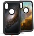 2x Decal style Skin Wrap Set compatible with Otterbox Defender iPhone X and Xs Case - Hubble Images - Nucleus of Black Eye Galaxy M64 (CASE NOT INCLUDED)