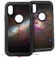 2x Decal style Skin Wrap Set compatible with Otterbox Defender iPhone X and Xs Case - Hubble Images - Starburst Galaxy (CASE NOT INCLUDED)