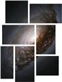 Hubble Images - Nucleus of Black Eye Galaxy M64 - 7 Piece Fabric Peel and Stick Wall Skin Art (50x38 inches)