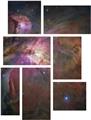 Hubble Images - Hubble S Sharpest View Of The Orion Nebula - 7 Piece Fabric Peel and Stick Wall Skin Art (50x38 inches)