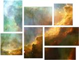 Hubble Images - Gases in the Omega-Swan Nebula - 7 Piece Fabric Peel and Stick Wall Skin Art (50x38 inches)