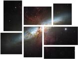 Hubble Images - Starburst Galaxy - 7 Piece Fabric Peel and Stick Wall Skin Art (50x38 inches)